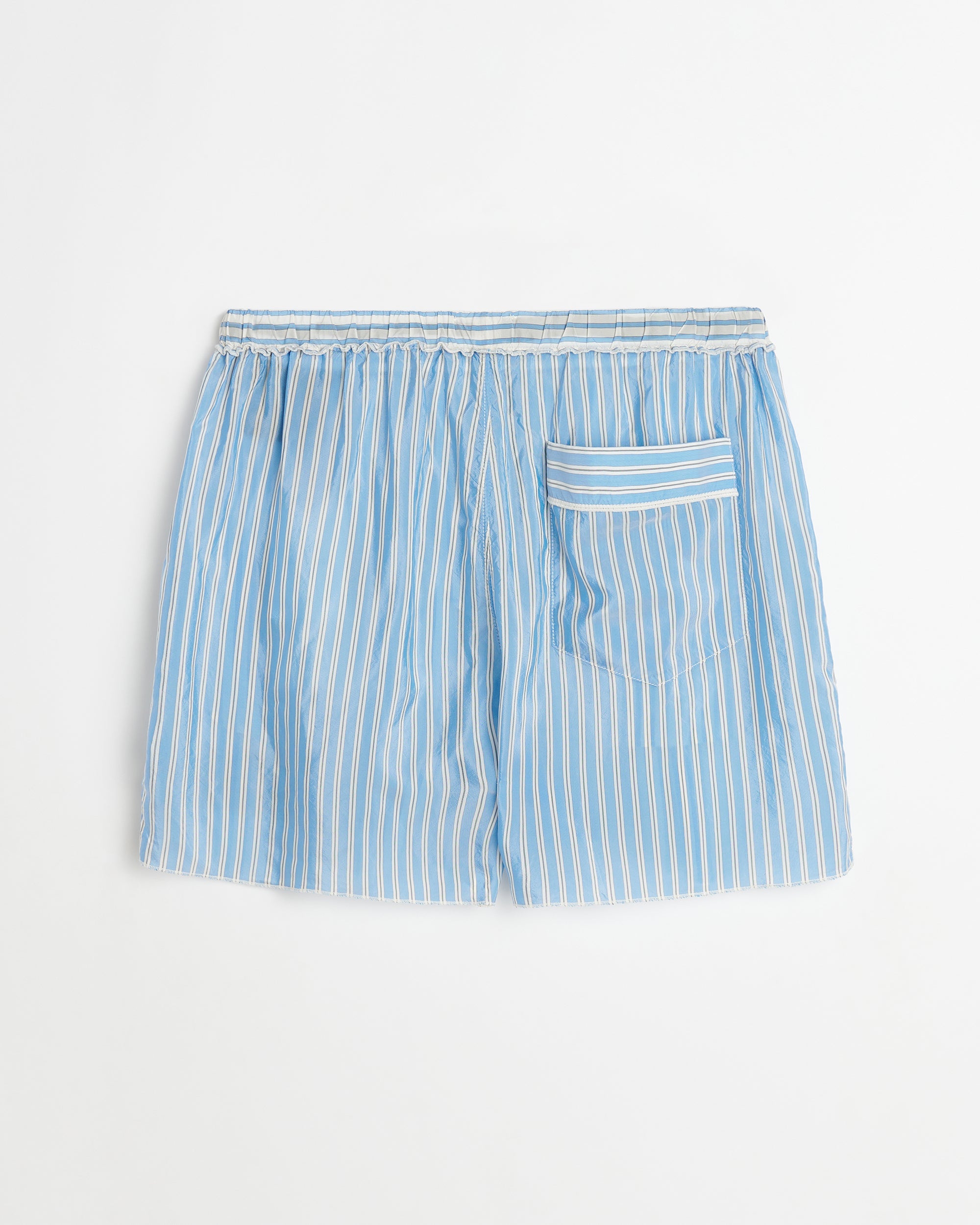 Tulip shorts | Blue stripes cupro